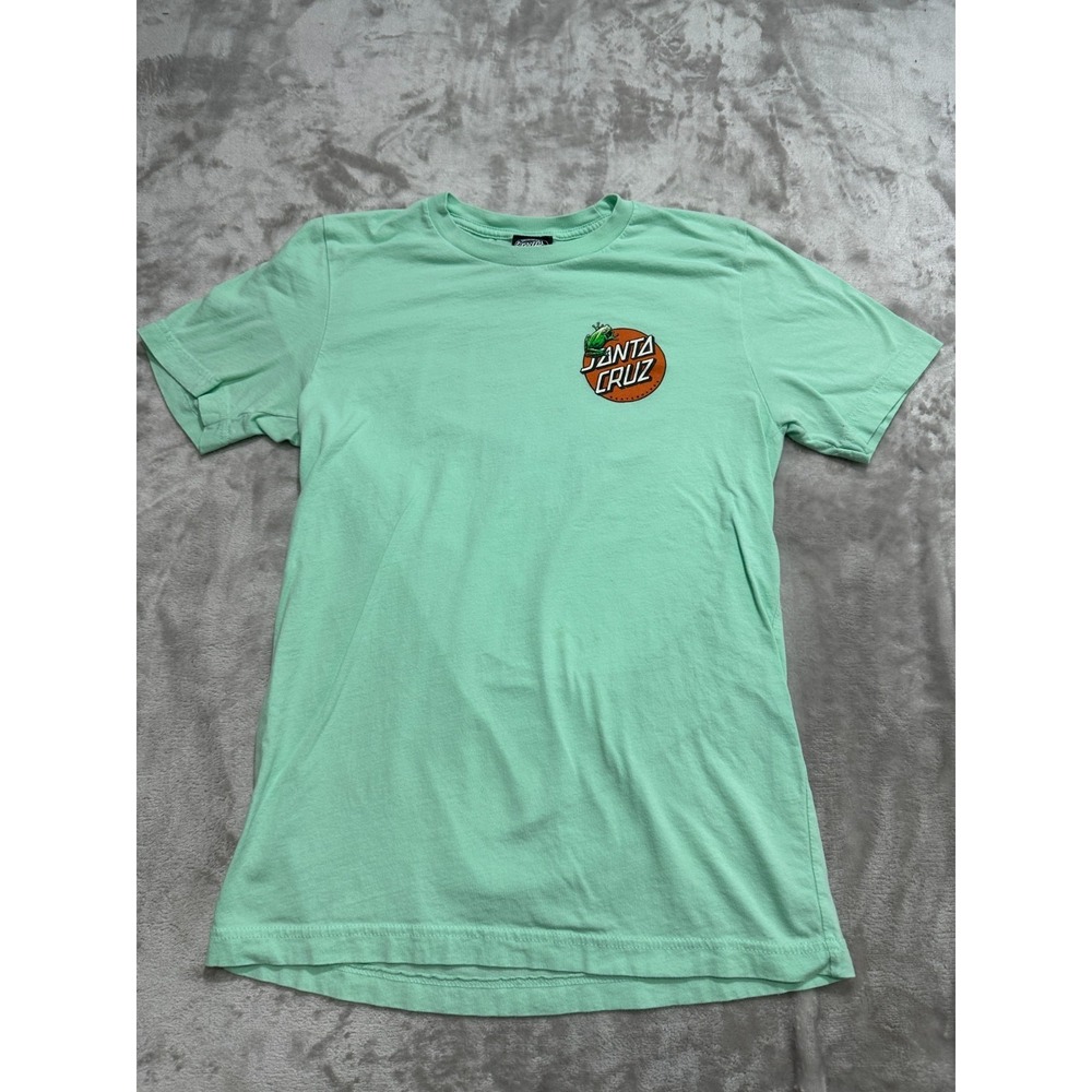 Santa Cruz‎ T Shirt Women's Size Small Seafoam Green Short Sleeve Crew EUC